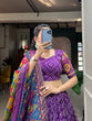 Load image into Gallery viewer, Purple Color Bandhej And Patola Print With Foil Work Tussar Silk Lehnga Choli Clothsvilla