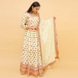 Load image into Gallery viewer, Off-White Embroidered With Embellished Chiffon Lehenga Choli Clothsvilla