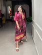 Load image into Gallery viewer, Maroon Color Digital Printed Gaji Silk Kaftan ClothsVilla.com
