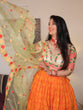 Load image into Gallery viewer, Orange Color Zari weaving Work Jacquard Paithani Lehenga Choli Clothsvilla