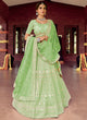 Load image into Gallery viewer, Green Resham Lehenga Choli Clothsvilla