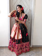 Load image into Gallery viewer, Black Color Weaving Zari Work Jacquard Paithani Lehenga Choli Set Clothsvilla