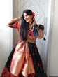 Load image into Gallery viewer, Black Color Weaving Zari Work Jacquard Paithani Lehenga Choli Set Clothsvilla