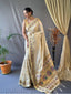Paithani Silk Vol. 3 Woven Saree Pastel Ivory Clothsvilla