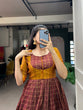 Load image into Gallery viewer, Brown Color Zari Weaving Work Zari Chex South Dress Clothsvilla