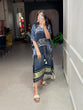 Load image into Gallery viewer, Navy Blue Color Patola Printed Gaji Silk Kaftan ClothsVilla.com