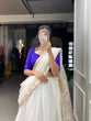 Load image into Gallery viewer, White Color Zari Weaving Work Organza Lehenga Choli ClothsVilla.com