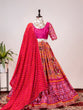 Load image into Gallery viewer, Pink Color Leheriya Patola Print Chinon Lehenga Choli Clothsvilla