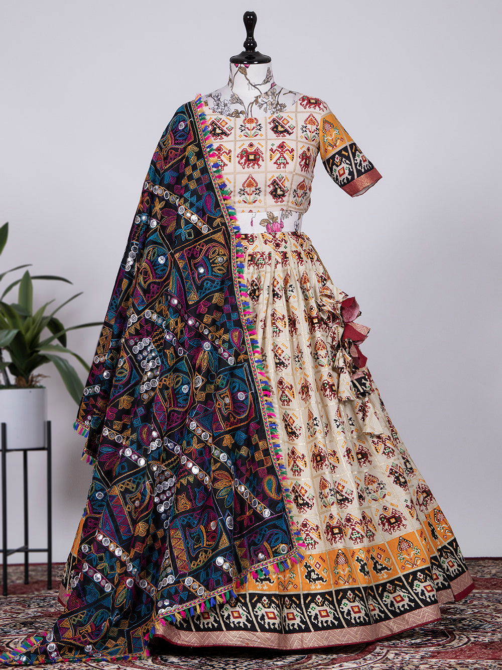 Red Color Foil And Printed Pure Cotton Lehenga Choli Clothsvilla