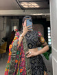 Load image into Gallery viewer, Black Color Bandhej And Patola Print With Foil Work Tussar Silk Lehnga Choli Clothsvilla