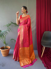 Load image into Gallery viewer, Patola Silk Woven Vol. 5 Contrast Pink with Orange Clothsvilla