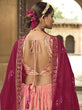 Load image into Gallery viewer, Peach and Pink Silk Embroidered Lehenga Choli Clothsvilla