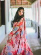 Load image into Gallery viewer, Peach Color Digital Printed Georgette Gown Clothsvilla