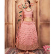 Load image into Gallery viewer, Peach Festive Wear Mirror Zari Sequins Work Georgette Lehenga Choli Clothsvilla