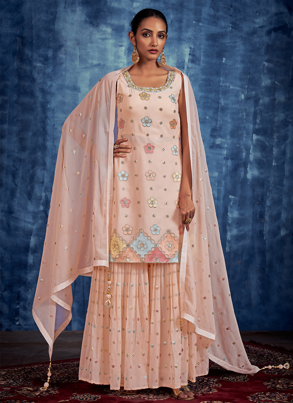 Sequins Palazzo Salwar Kameez Clothsvilla Main image