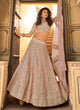 Load image into Gallery viewer, Peach Thread And Stone Work Organza Lehenga Choli Clothsvilla