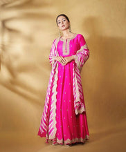 Load image into Gallery viewer, Hina Khan Wear Pink Color Embroidery Work Gown Clothsvilla