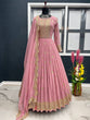 Load image into Gallery viewer, Designer Light Pink Embroidery Work Gown Clothsvilla