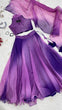 Load image into Gallery viewer, Purple Color Digital Printed Organza Silk Lehenga Choli Clothsvilla