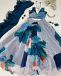 Load image into Gallery viewer, Exclusive Digital Print Teal Blue Lehenga Choli