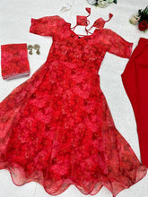 Load image into Gallery viewer, Good Looking Red Color Party Wear Anarkali Suit
