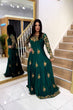 Load image into Gallery viewer, Amazing Teal Green Embroidery Work Gown Clothsvilla