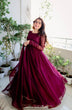 Load image into Gallery viewer, Full Sleeve With Potli Button Wine Color Gown Clothsvilla