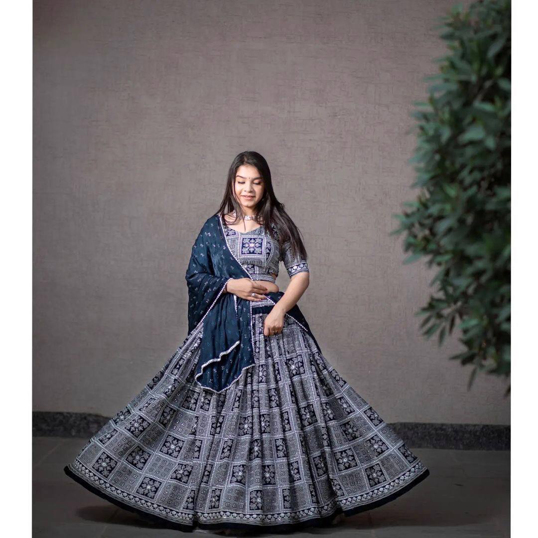 Marriage Special Blue Color Full Work Lehenga Choli Clothsvilla