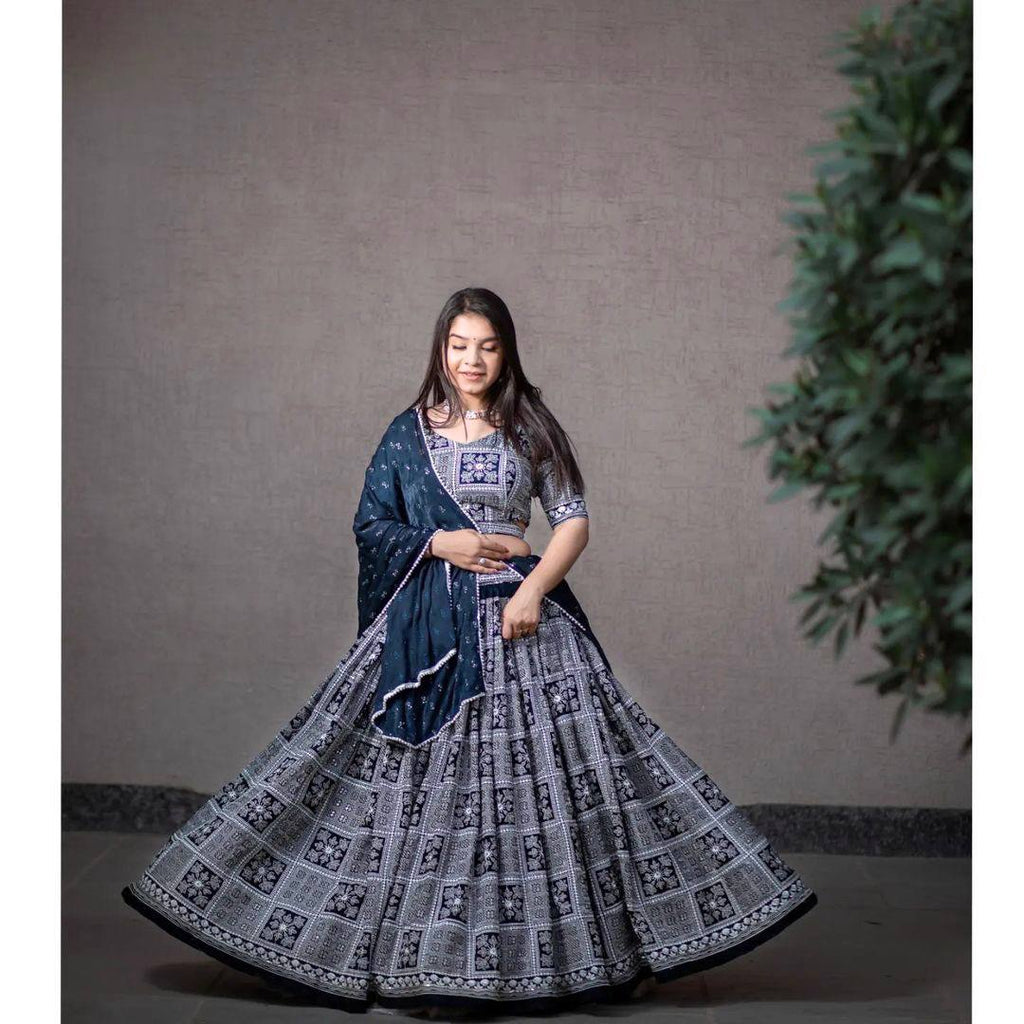 Marriage Special Blue Color Full Work Lehenga Choli Clothsvilla