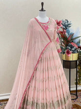 Load image into Gallery viewer, Mesmerizing Sequence Work Peach Color Gown Clothsvilla
