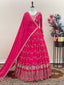 Attractive Pink Color Sequence Work Gown Clothsvilla