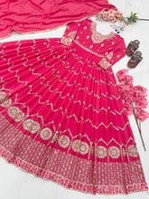 Load image into Gallery viewer, Attractive Pink Color Sequence Work Gown Clothsvilla