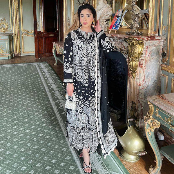 Luxuriant Black Color Embroidery Work Salwar Suit Clothsvilla