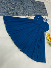 Load image into Gallery viewer, Teal Blue Color Gown With Heavy Sequence Work Dupatta Clothsvilla