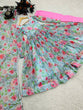 Load image into Gallery viewer, Flower Print Sky Blue Color Anarkali Gown