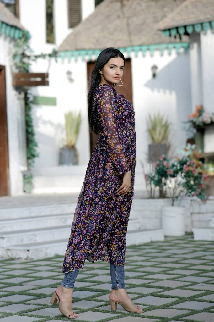 Wine Color Nayra cut Wonderful Kurti Clothsvilla