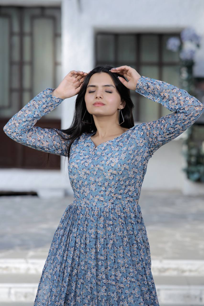 Gray Color Nayra cut Wonderful Kurti Clothsvilla