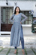 Load image into Gallery viewer, Gray Color Nayra cut Wonderful Kurti Clothsvilla
