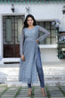 Load image into Gallery viewer, Gray Color Nayra cut Wonderful Kurti Clothsvilla