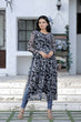 Load image into Gallery viewer, Black Color Nayra cut Wonderful Kurti Clothsvilla