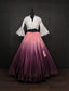 Gorgeous Shaded Lehenga Wine Color With Stylish Blouse Clothsvilla