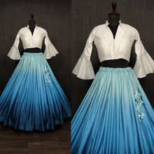 Load image into Gallery viewer, Shaded Lehenga Sky Blue Color With Stylish Blouse Clothsvilla