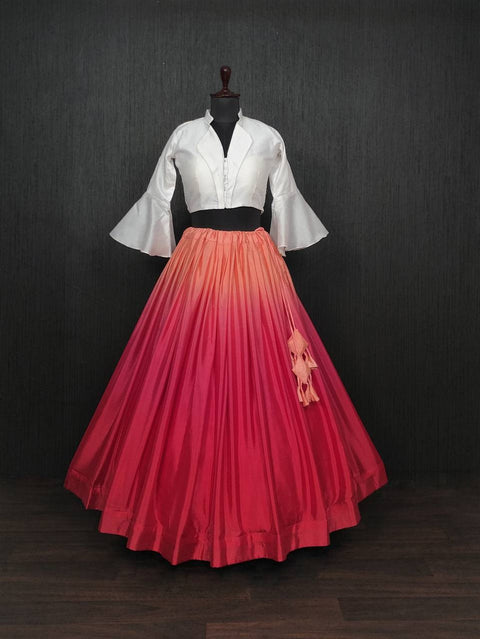 Gorgeous Shaded Lehenga Pink Color With Stylish Blouse Clothsvilla Main image