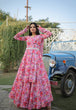 Load image into Gallery viewer, Fairy Look Light Pink Digital Printed Gown With Belt Clothsvilla