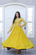 Load image into Gallery viewer, Beautiful Neck pattern Yellow Sequence Work Gown Clothsvilla