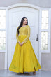 Load image into Gallery viewer, Beautiful Neck pattern Yellow Sequence Work Gown Clothsvilla