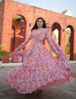 Load image into Gallery viewer, Rich Flower Digital Print Light Pink Color Gown Clothsvilla