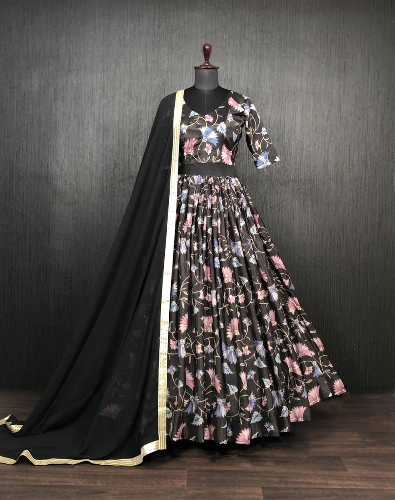 Wedding Wear Black Sequence Work Lehenga choli Clothsvilla