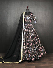 Load image into Gallery viewer, Wedding Wear Black Sequence Work Lehenga choli Clothsvilla