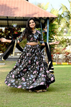 Load image into Gallery viewer, Wedding Wear Black Sequence Work Lehenga choli Clothsvilla